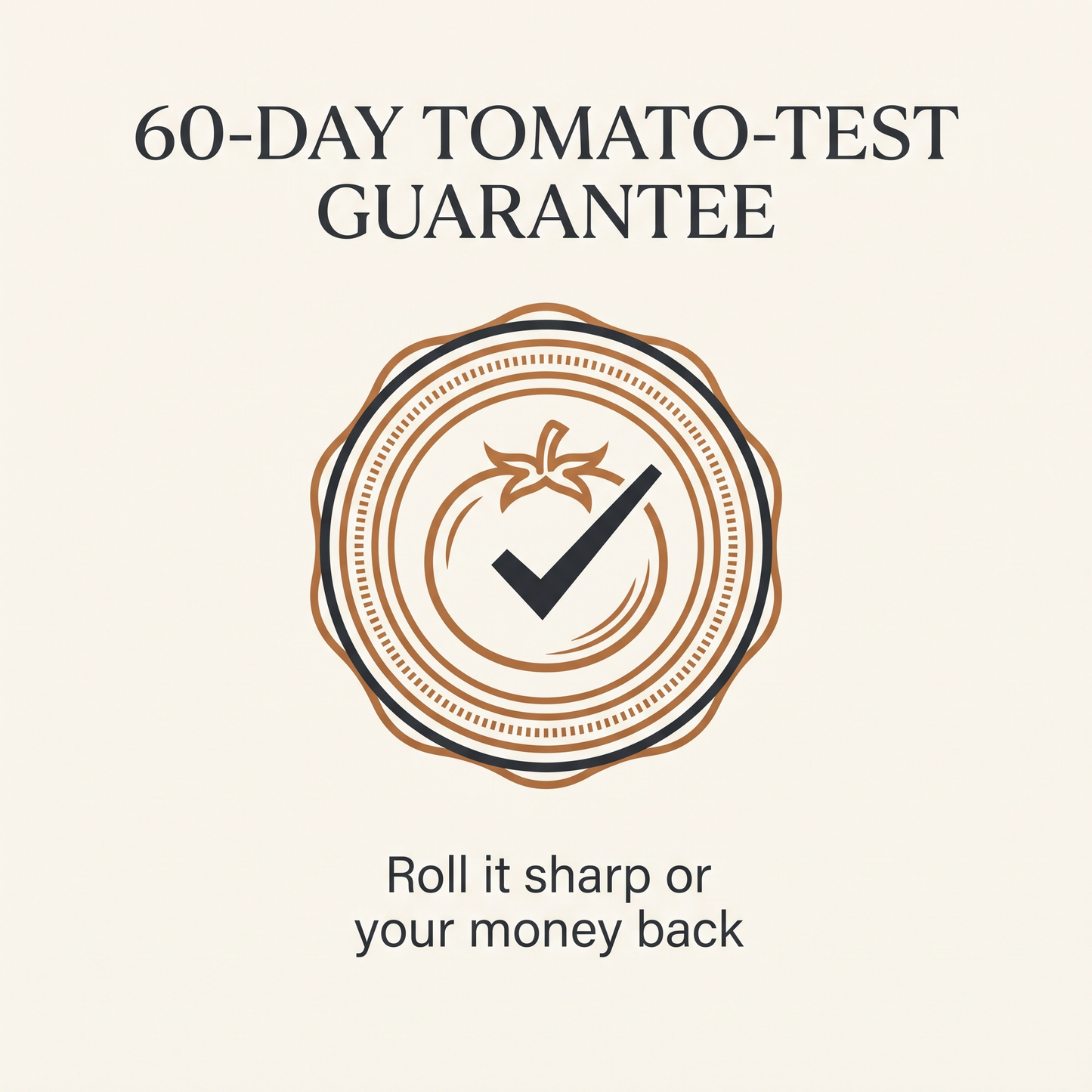 60-day tomato-test guarantee seal