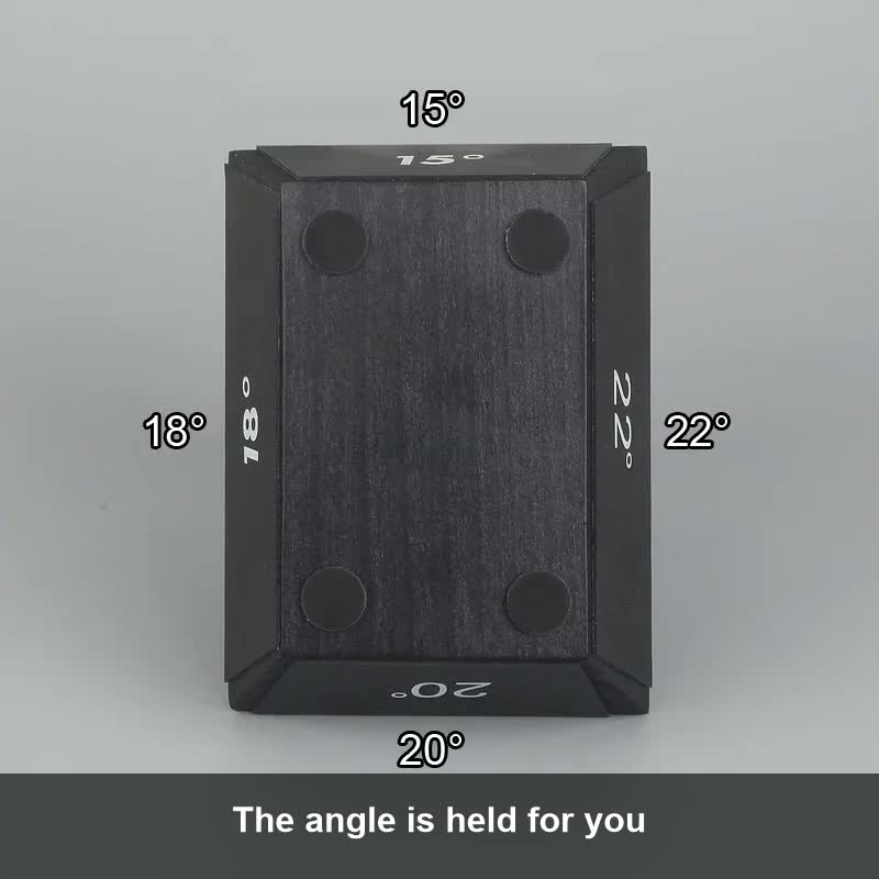 The magnetic angle block holds the angle for you